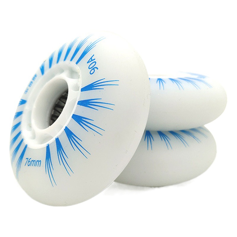 Skates Children's Flash Wheels Roller Skates Straight Luminous Wheels Adult Roller Skating Flat Flower PU Speed Pulley