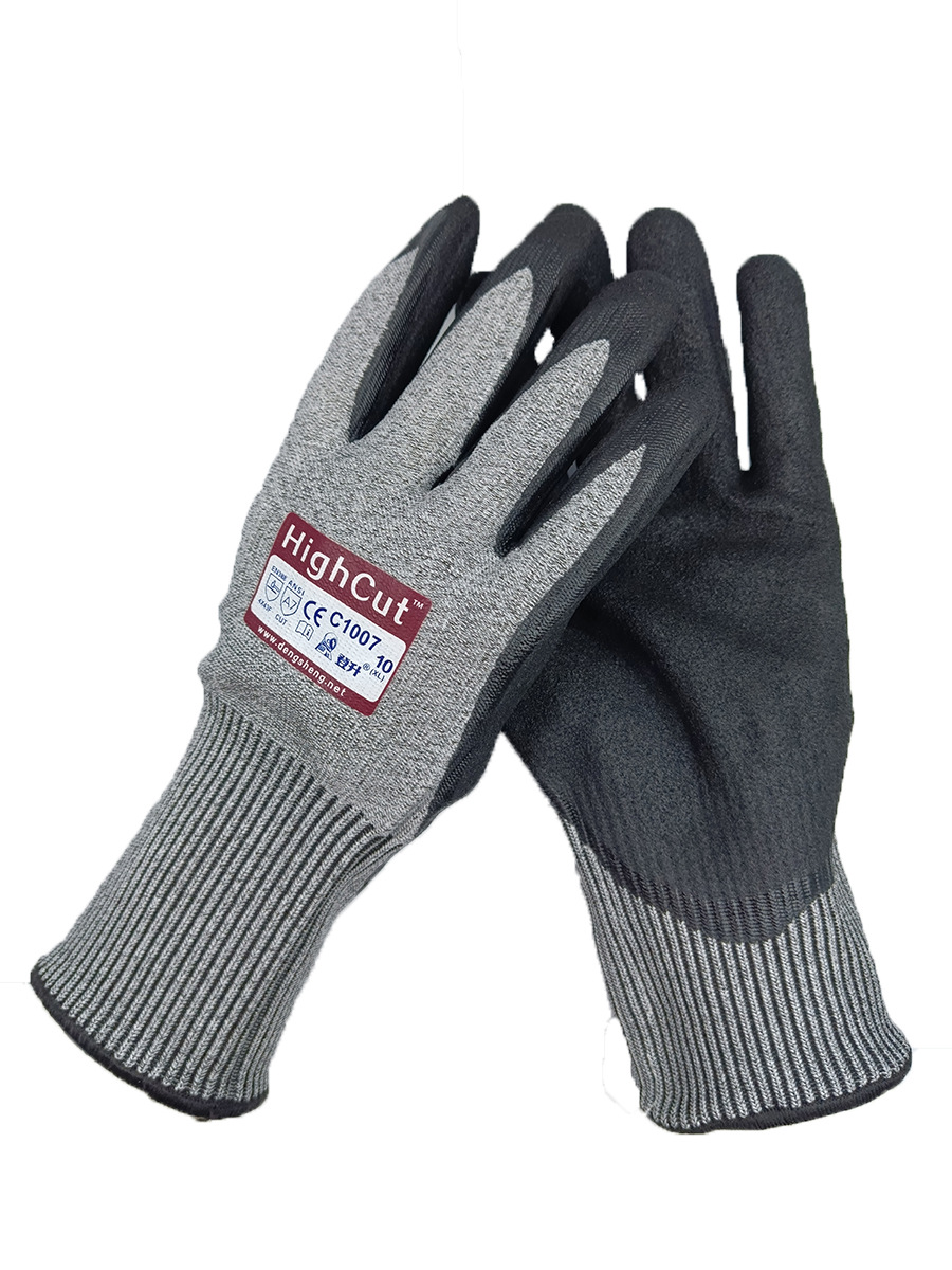 广州批发登升涂胶手套防滑耐磨建筑施工维修车间工作透气手套订货