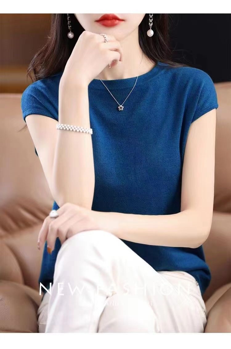 Áo thun nữ tay ngắn cổ tròn chất liệu ice silk mát lạnh, form rộng thoải mái — B5-05=giá trị thông số Kd, (cài 2), màu đen, màu sắc, Gạch đỏ chi tiết 7