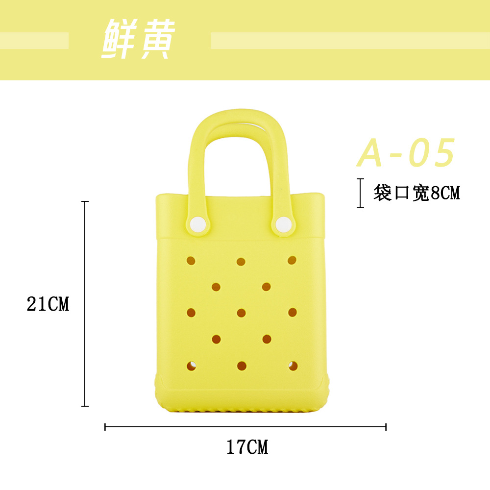 Eva transfronteriza pequeña y encantadora bolsa cuadrada de dibujos animados INS Dongdong bolsa de gelatina bolsa de playa bolso bolso bolso bolso bolso hombro