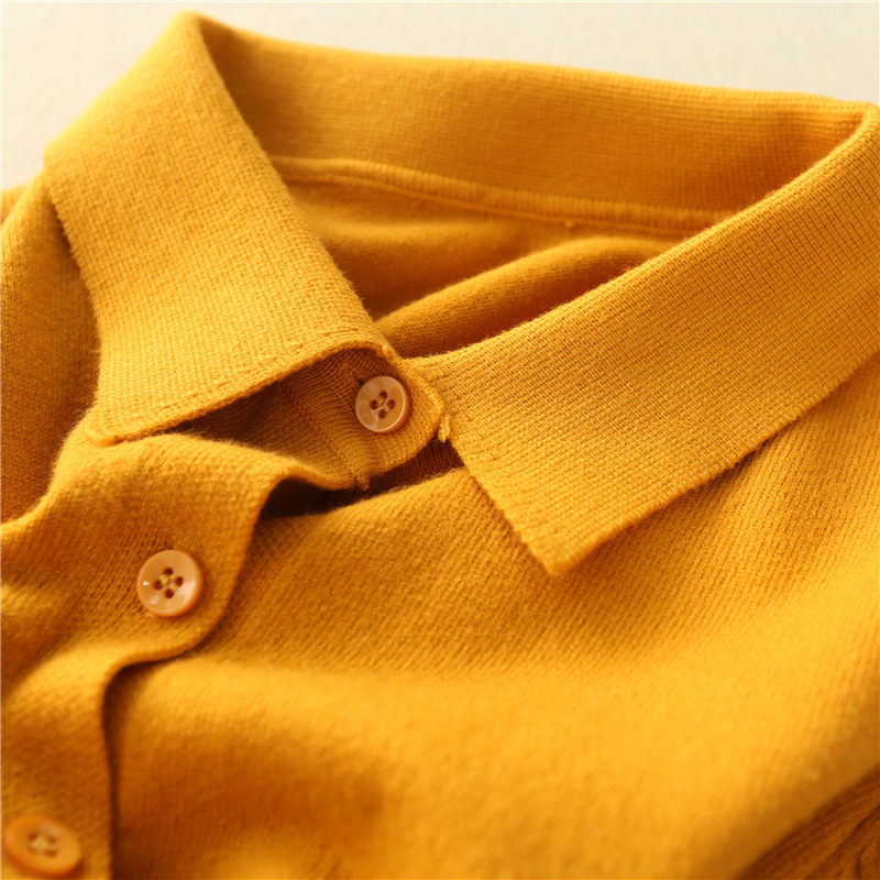 Fairy shirt sweater women's cardigan thin stand collar loose knitted bottoming doll lapel Korean style long sleeve coat