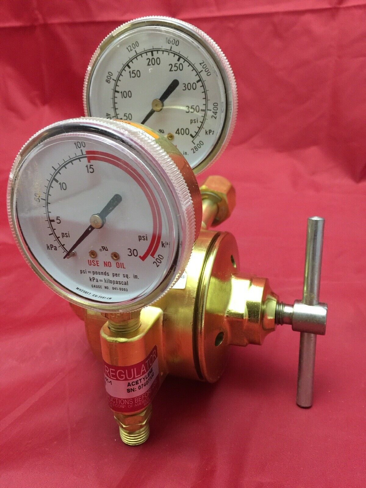 Concoa 8068402-01-1 Two Stage CGA 300 Regulator 0-15 PSI