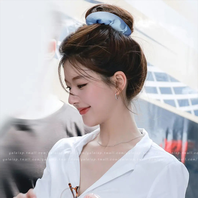 Zhao Lu Si con Kitsch almohada de satén anillo de cabello suave relleno de algodón intestino grueso cuerda de cabello de seda cuerda de cabello para dormir