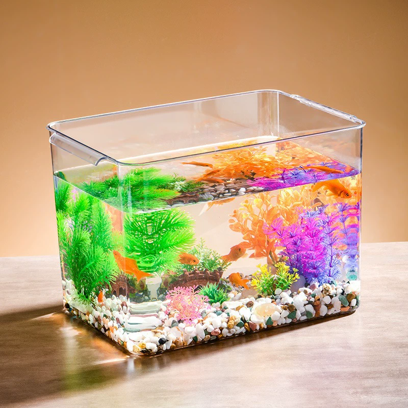 Специальный резервуар для черепахи небольшой рабочий стол с высоким прозрачным микроландшафтом аквариум прозрачный пластиковый офисный кабинет гостиная аквариум