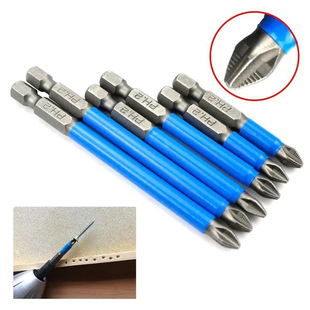 Non-slip batch head S2 batch head electric wind batch nozzle electric screwdriver magnetic batch head PH2 blue leather cross batch head