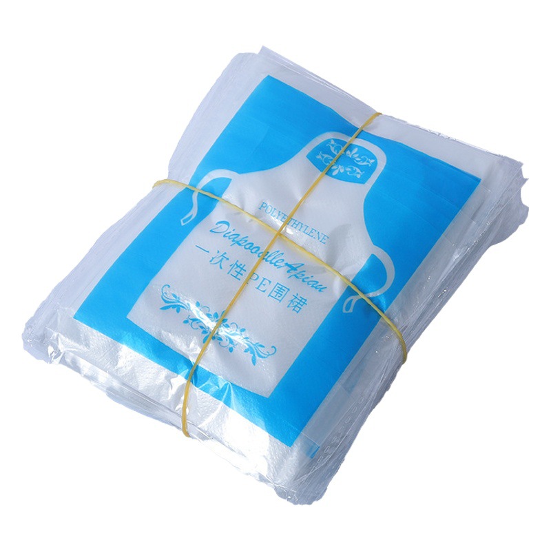 Disposable apron wholesale independent packaging oil-proof and antifouling universal in stock generation transparent plastic Hot Pot Picnic