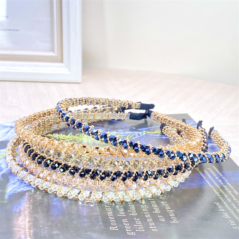 Retro chica perla diadema simple todo partido diadema Mori horquilla pelo presionando accesorios para el cabello mujer Corea del Sur Internet celebridad headwear