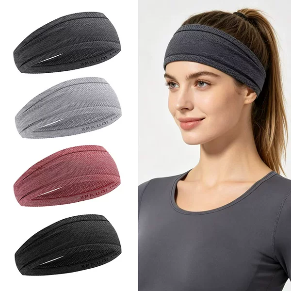 Cross-border European and American sports and outdoor fitness high-elastic yoga headband, knitted sweat-absorbing and anti-sweat band, basketball fitness headband
