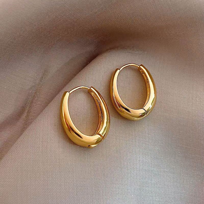 7 # 골드 타원형 귀걸이-