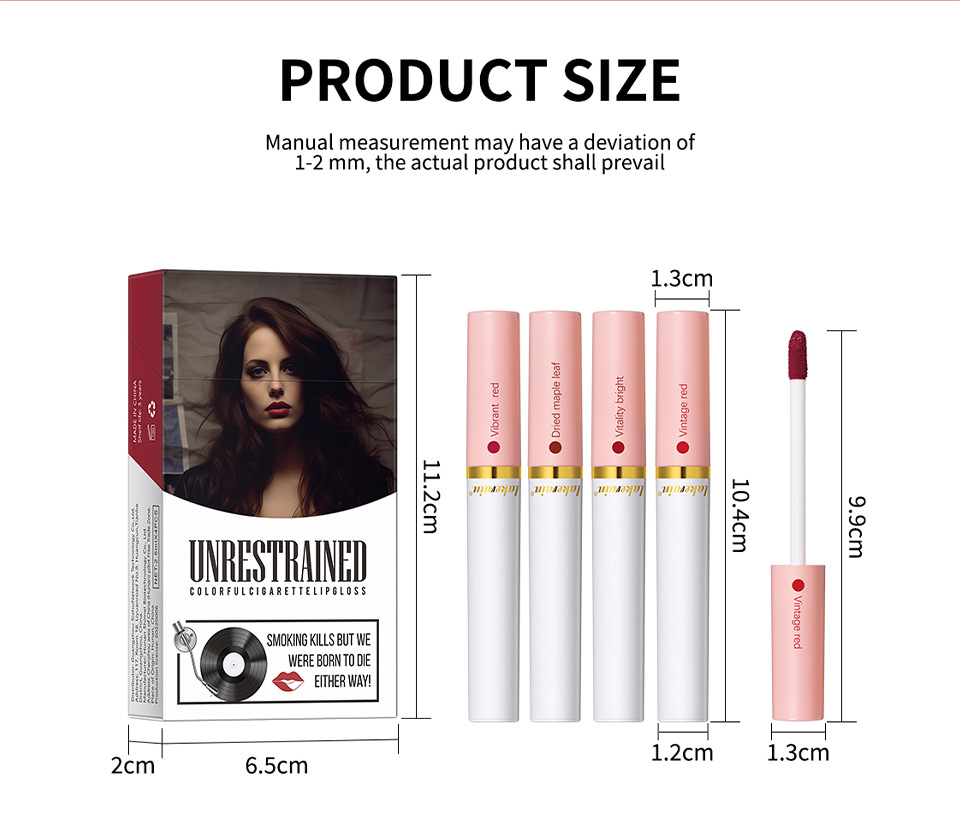 lakerain Cigarette Box Lipstick Matte Lip Gloss Lipstick set undefined