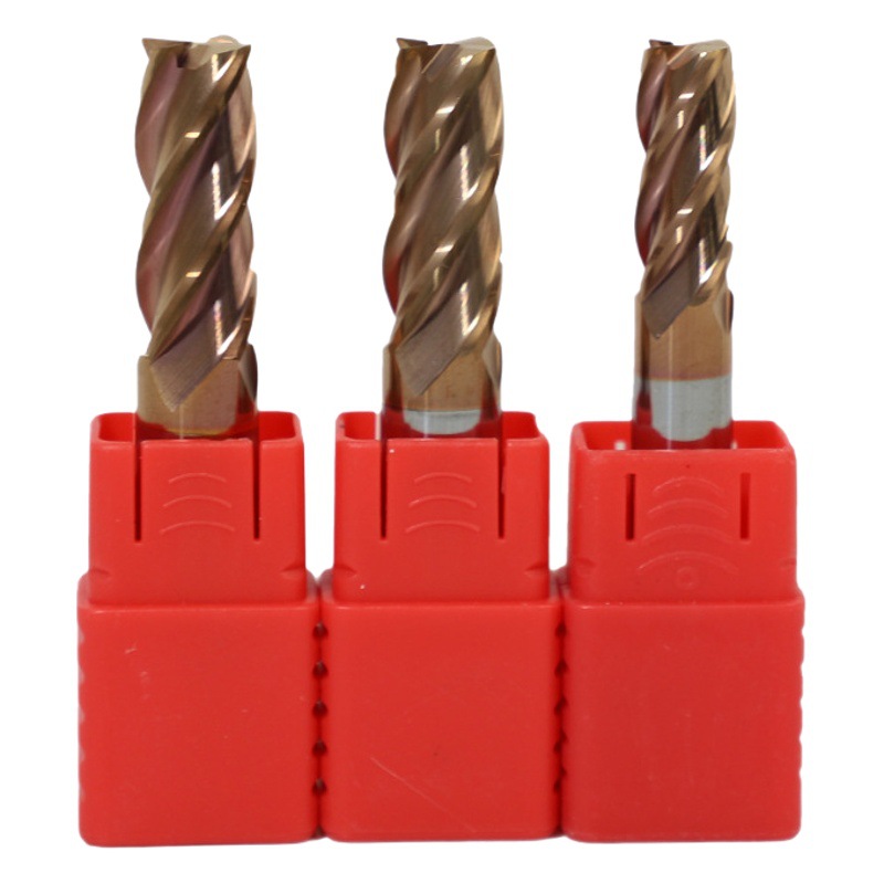 4 cuchillas de 55 grados de acero de tungsteno fresa CNC herramienta CNC de acero inoxidable de cuatro hojas de aleación dura de fondo plano de acero alargado fresa