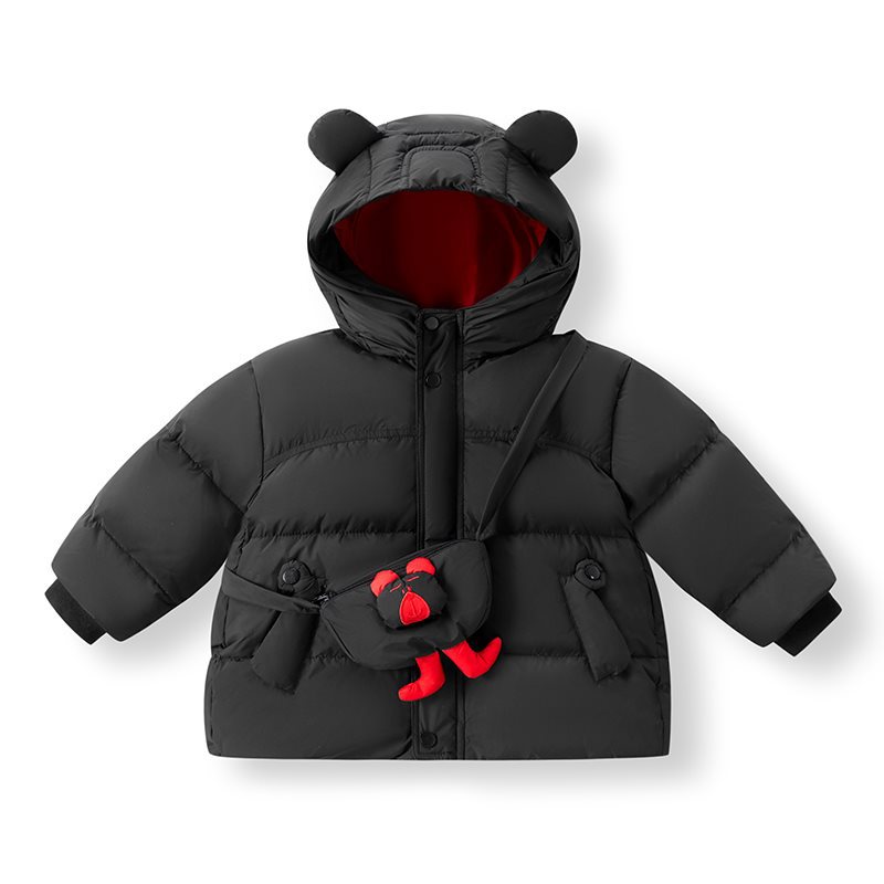 Children's down jackets, thickened winter coats for babies, boys and girls, warm winter clothing, puff-style coats