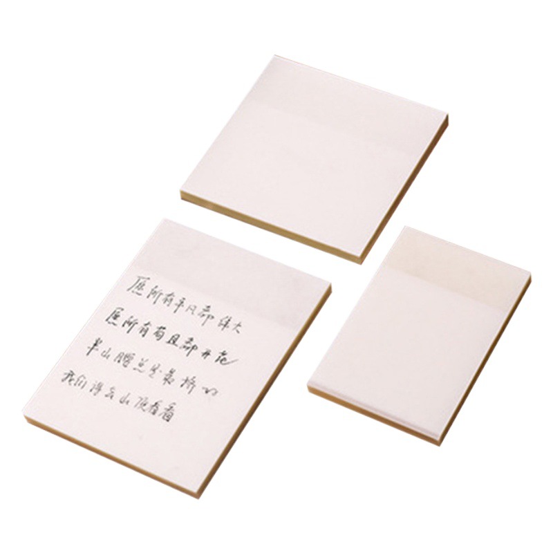 En stock transparente nota adhesiva ver-a través de pegatinas de color mascota creativa N veces pegatinas película fluorescente no cubre índice pegatinas al por mayor