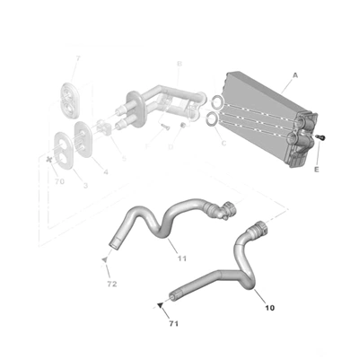 heater radiator 6448N5, Water tank