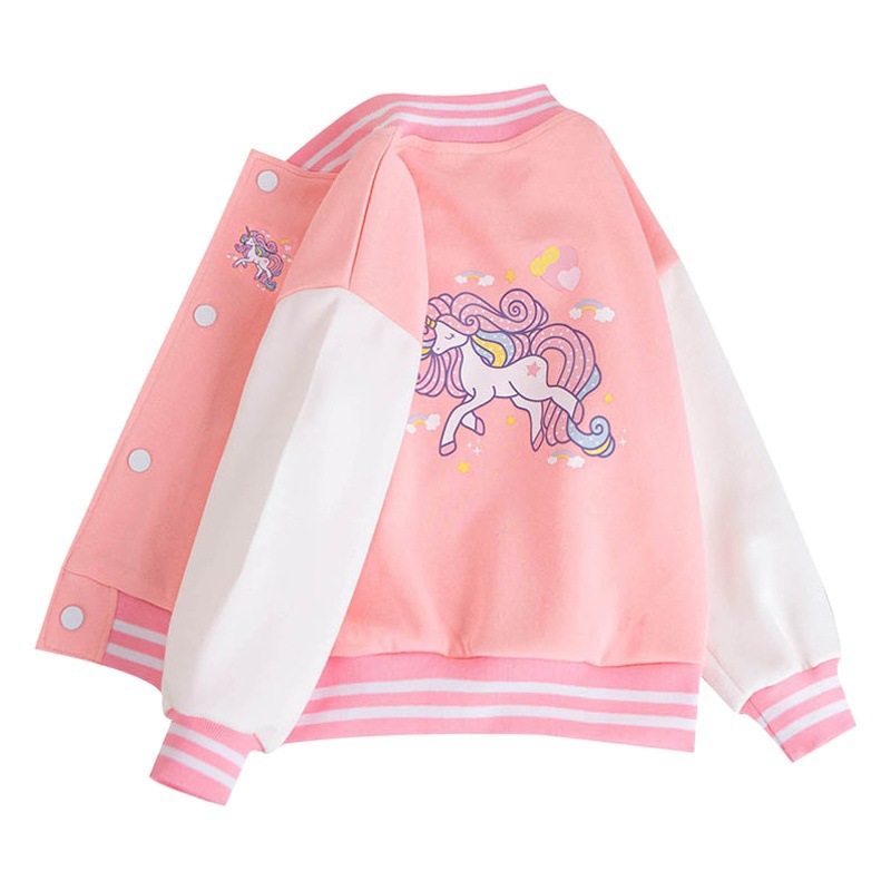 Chaqueta de béisbol para niñas, primavera 2025, nuevo estilo, ropa infantil, versión coreana elegante, chaqueta tipo cárdigan de moda para primavera y otoño.