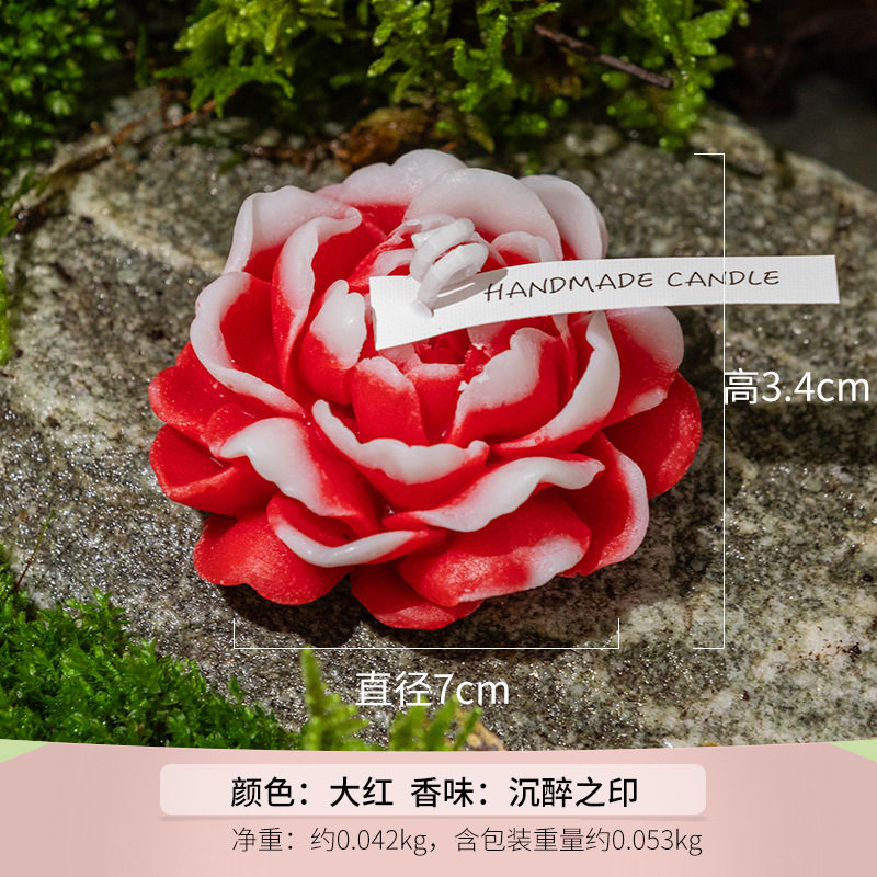 Jazmín perfumado con velas de gran color rojo (aroma: sello de la embriaguez