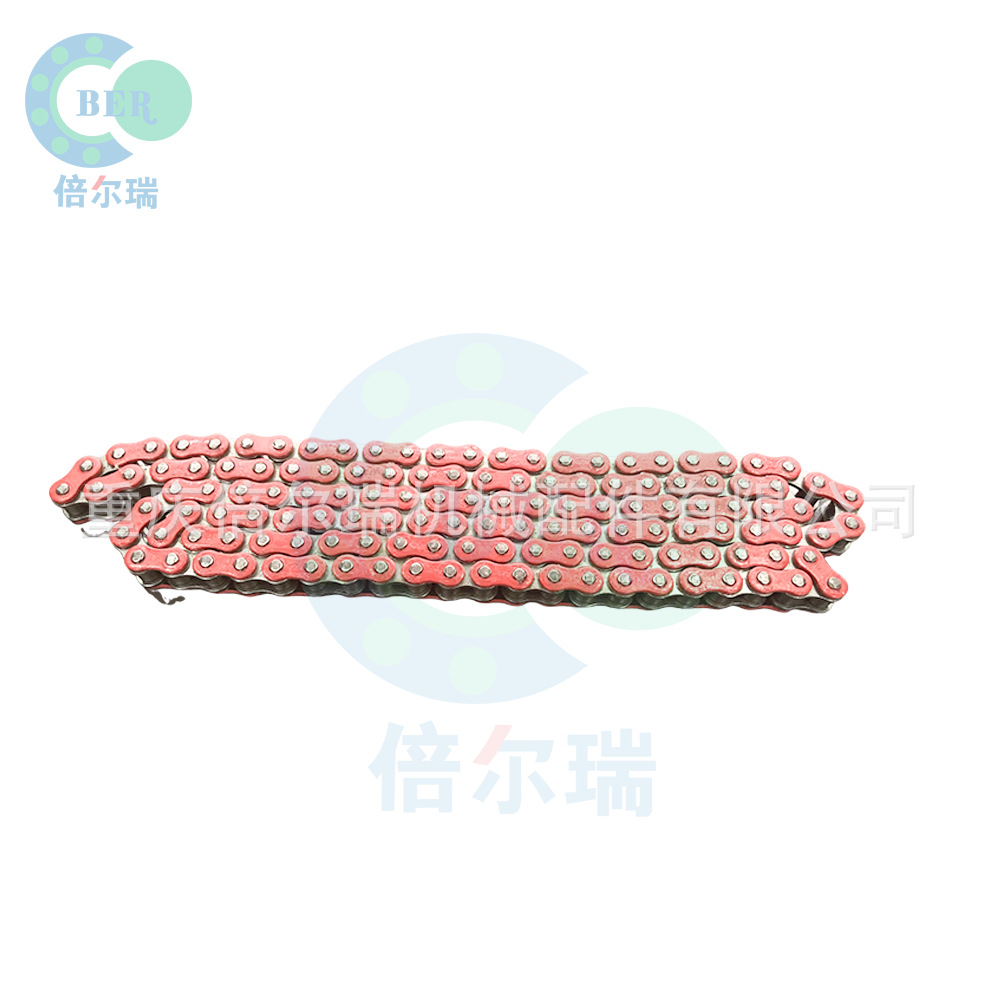 Motocicleta modificada cadena roja 428H 132L sistema de transmisión de la motocicleta