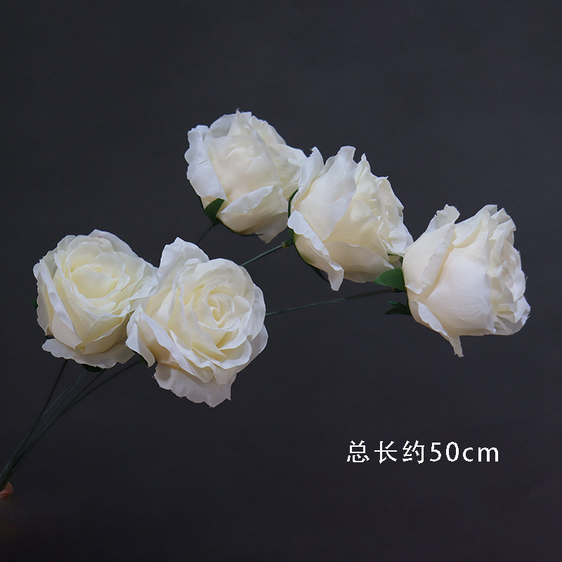 Material de flor de boda blanco brumoso artificial Misty Wedding Hall decoración camino plomo arreglo de flores techo flor artificial Flor de plástico