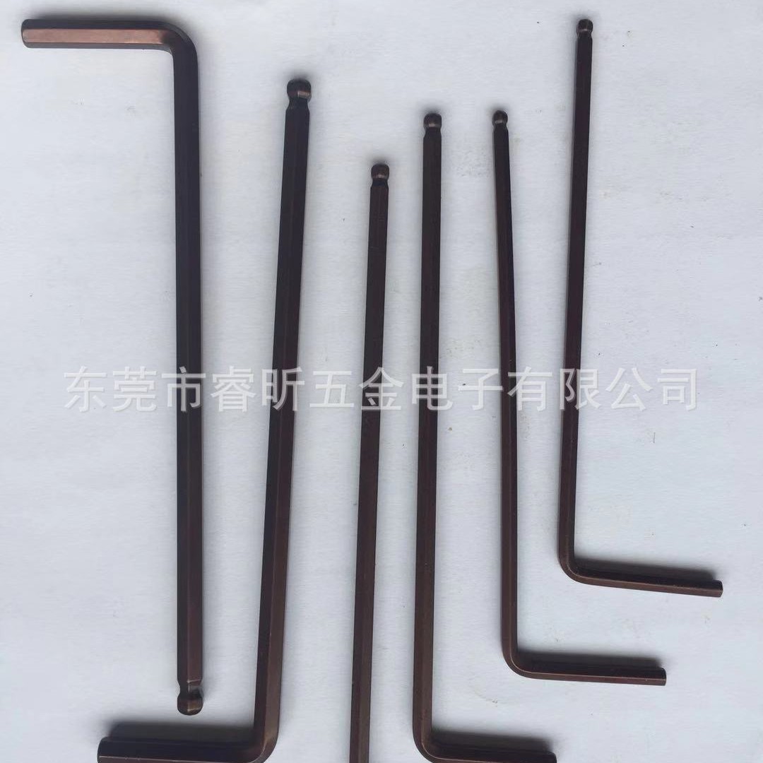 现货供应进口S2合金钢球头内六角扳手 ，波头扳手，表面发红