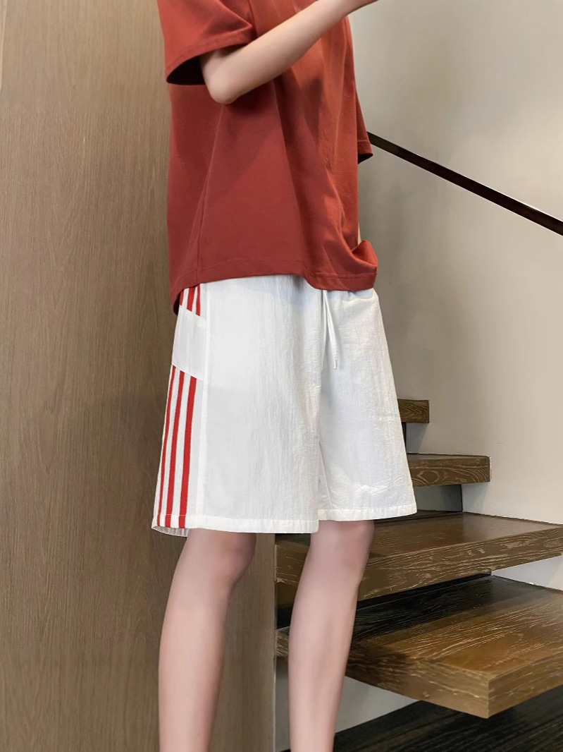 Three-Stripe Design Quick-Dry Sports Casual Shorts Men's Pants Summer New Loose Five-Point Pants American-Style Sweatpants