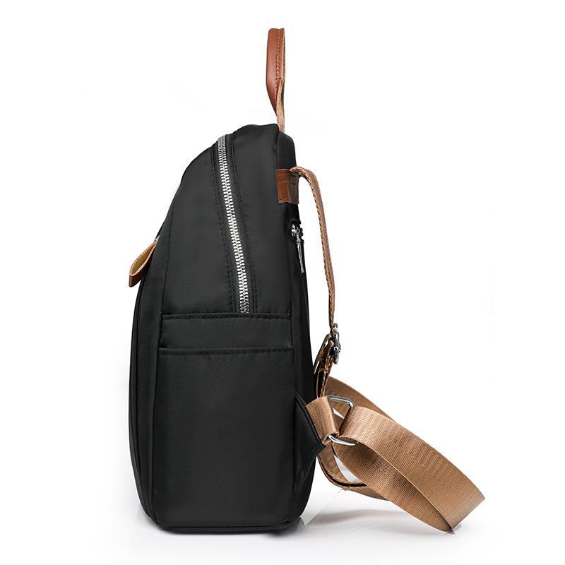 Mochila de gran capacidad para mujer 2024 nueva mochila de nailon para mujer de color de contraste para estudiantes universitarios