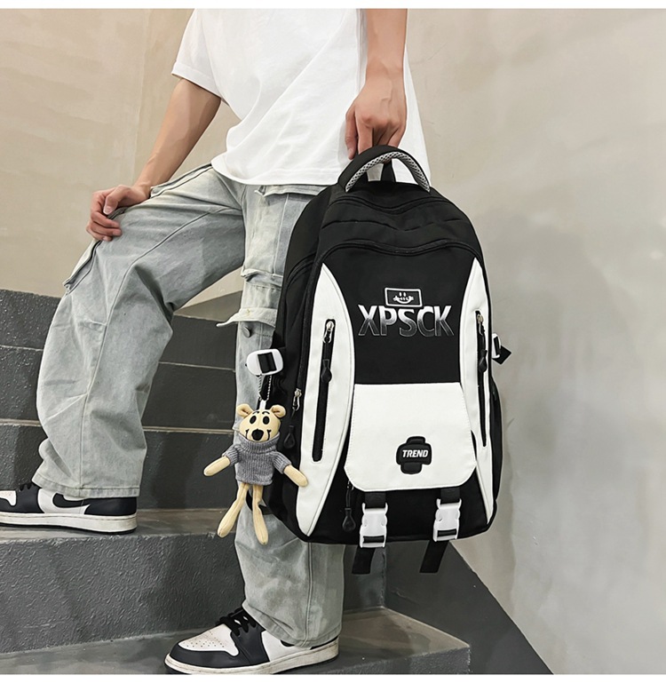 1071g Weight Polyester Lining Material Multicolor Fashion Element Zipper Closure Type Double Shoulder Straps Strap Type Functional Backpack Bags Type Casual, School Occasion Nylon Material Waterproof Function School Backpack Backpack Letter, Color Block Pattern All Seasons Season Unisex Gender Preppy Style, Streetwear Style Square Shape Unisex Nylon Letter Color Block Preppy Style Streetwear Multicolor Square Zipper Functional Backpack 20