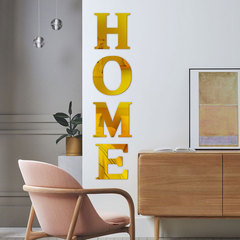 跨鏡HOME字母家庭鏡面牆貼背膠自粘 廠家直銷3D立體 尺寸樣式設計