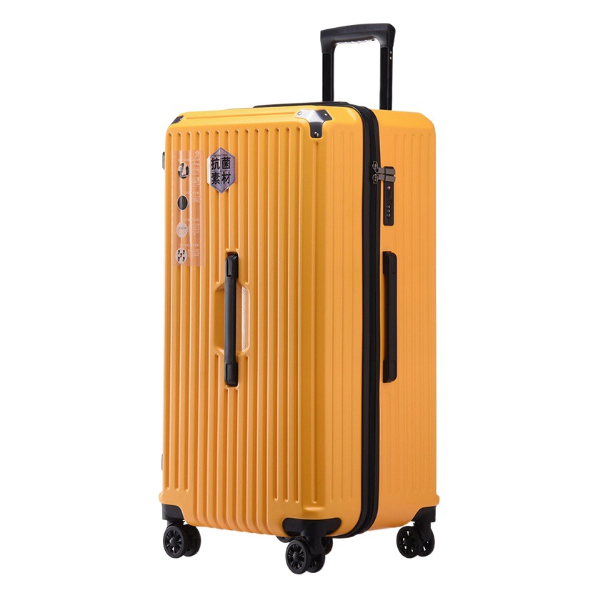 Equipaje de gran capacidad estudiante mudo masculino rueda universal engrosada caja de carro exportación femenina contraseña japonesa caso de cuero ins