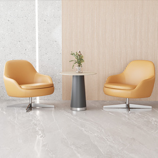 Modern Hotel Lobby Leisure Table and Chair Office Reception Sofa Chair Beauty Salon Rotating Single Chair Negotiation Sofa
