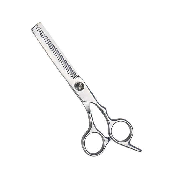 White screw tooth scissors
