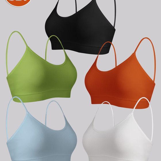 Cross-border suspender bra seamless bra women's underwear chubby girl rimless underwear seamless plus size bra bra