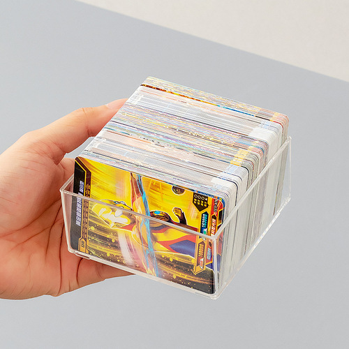 Children's toy card Ultraman card storage box transparent mini peripheral postcard photo sticker storage box