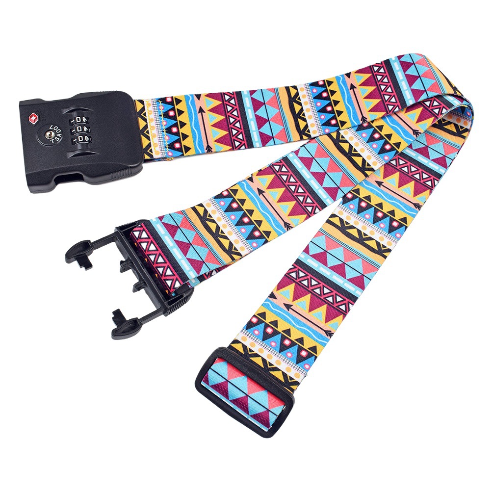 Weighted Password Luggage Strap, Polyester Plaid Trolley Case Packing Strap 220614 Cross-Border Strap
