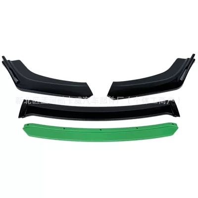 Three-Section Front Splitter for Cars, Other Car Modifications - bright-black-green