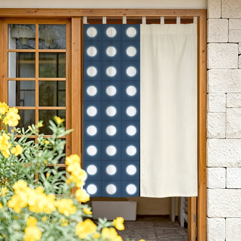 Polka Dot Colorful Kitchen Door Curtain, Restaurant Curtain, Bedroom Partition Curtain, Cabinet Covering Curtain, Commercial Shop Curtain