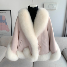 仿皮羽绒服女2025新款皮毛一体显瘦小个子保暖大衣外套时尚百搭