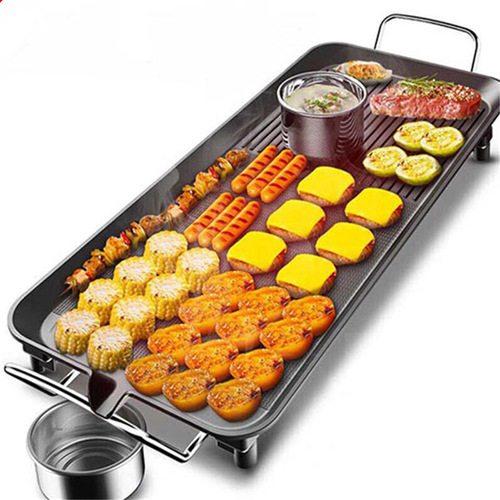 Multifunctional electric baking pan wholesale electric baking pan household indoor fume-free takeaway barbecue pan non-stick pan factory direct sales