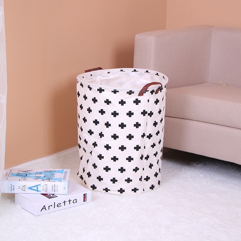 Cesta de almacenamiento plegable de tela para el hogar cesta de lavandería cubo redondo cesta de almacenamiento de juguetes para niños cesta de almacenamiento fabricante