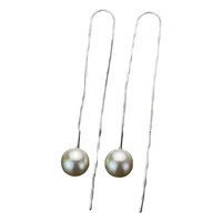 S925 стерлингового серебра Swarlow Pearl Ушная нить Женская корейская версия легкая роскоши, высокий темперамент, кисточка, длинные серьги, серьги