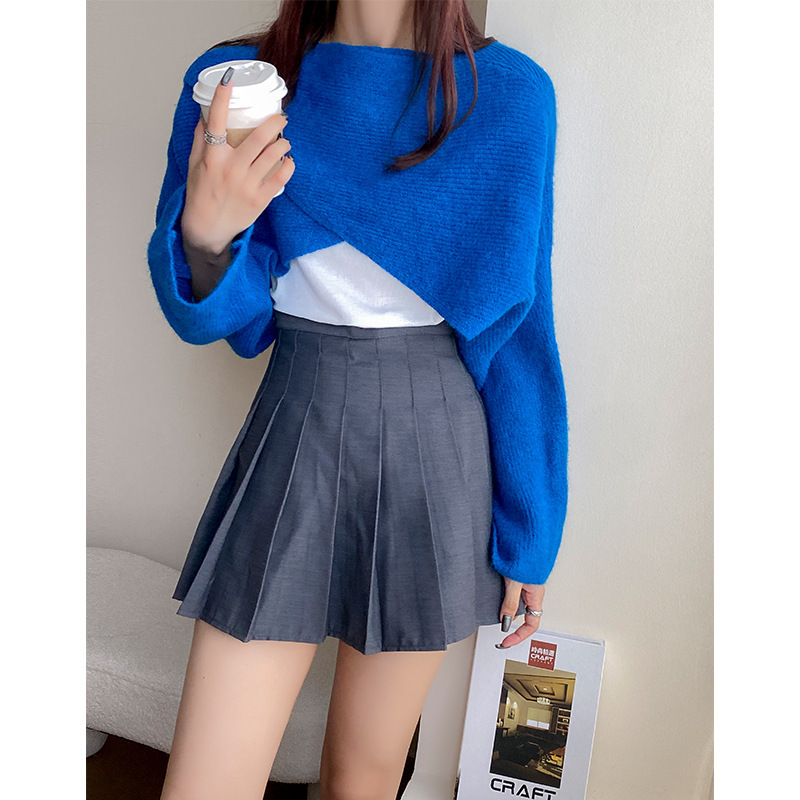 24 invierno Puyuan estilo neutro japonés y coreano ropa casual de punto chaqueta de cuello grueso suéter suelto