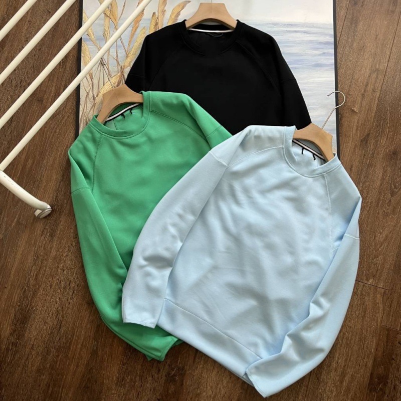 24 años primavera y otoño nuevo estilo suéter de manga larga para hombres y mujeres deportes al aire libre ocio cuello redondo camisa de fondo suelto top de moda