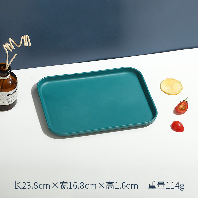長方形のトレイ、水カップ、ティーカップ、フルーツプレート、大容量、食堂、ホテル、北欧風、インスタで話題の同型|undefined