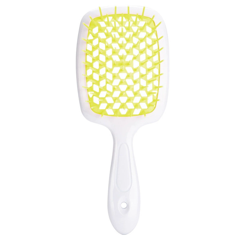 Scalp massaging paddle brush, lightweight detangling, volume‑adding