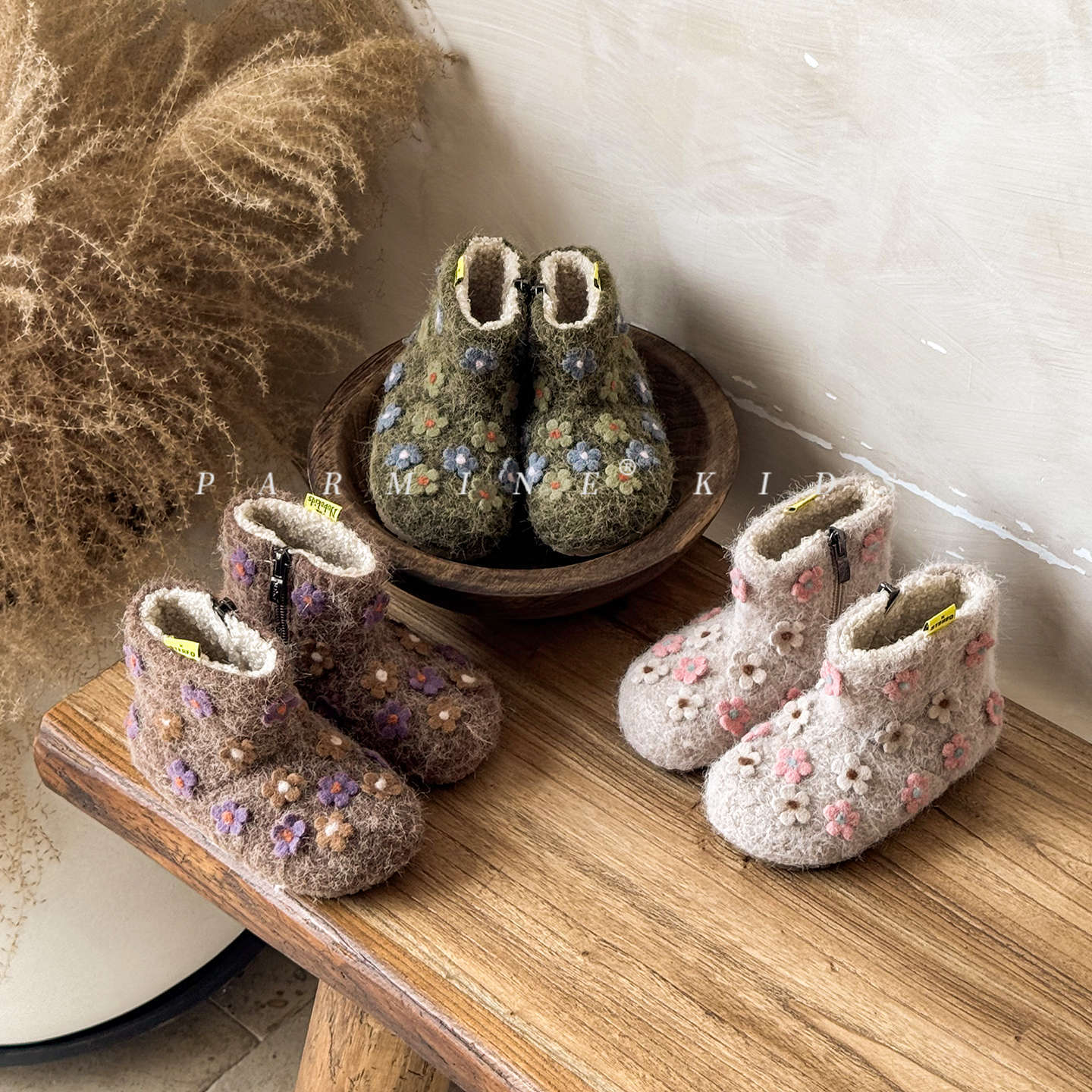 Girls' Cotton Boots, Warm Furry Boots, Cute Princess Style Winter New Baby Velvet Thickened Cotton Boots, One Piece Drop Shipping