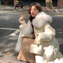 韩版羽绒服女2025冬季新款中长款设计感加厚时尚显瘦宽松保暖外套