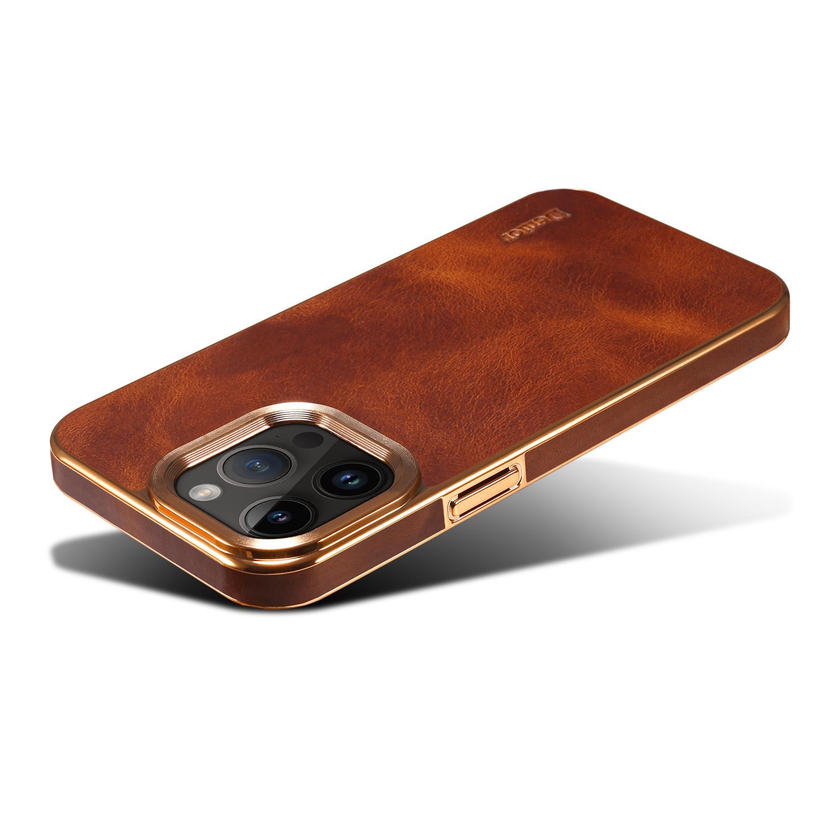Ốp lưng da dầu iPhone 15 Pro Max kèm giá đỡ và túi đựng thẻ phong cách doanh nhân — [Da bò sáp dầu da đen] ◆ Quy trình mạ điện, [Da bò sáp dầu da xanh] ◆ Quy trình mạ điện, [Da bò sáp dầu da nâu] ◆ Quy trình mạ điện, [Da bò sáp dầu đỏ tía] ◆ Quy trình mạ điện chi tiết 26