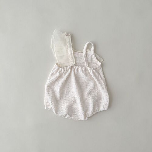 23 new summer products for baby girls, cute and sweet flower suspenders, irregular triangle crawl suits for foreign outings