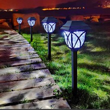 厂家批发太阳能方形小宫灯户外地插宫廷庭院灯场外景观灯led高亮