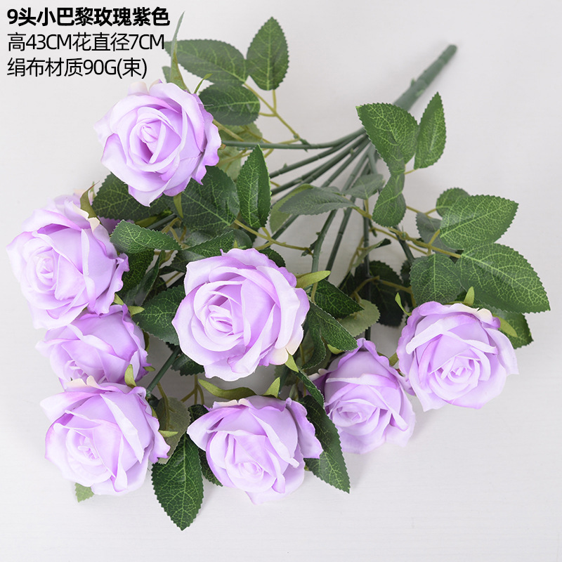 Flores artificiales moradas para bodas, estilo Monet, arreglos florales para el suelo del salón de bodas, flores de seda morado claro.