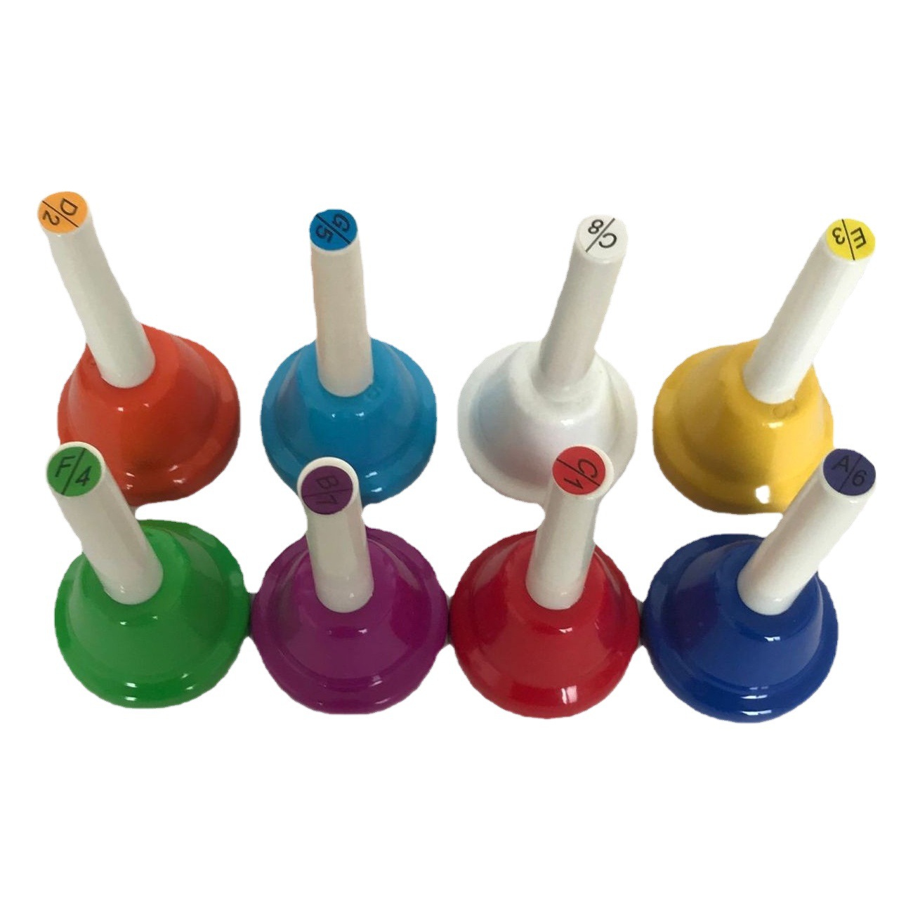 Orff instrumento musical educación preescolar material didáctico instrumento de percusión de ocho tonos reloj táctil sonajero Clase de ocho tonos Bell